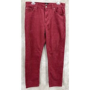 BDG Red Corduroy Pants Dad Fit Size 30x32 Straight Leg Cotton Urban Outfitters